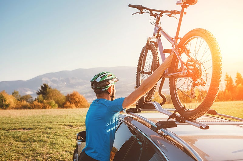 Bike Rack on top of an SUV